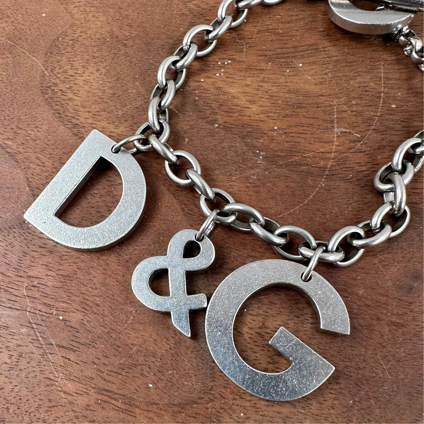 Dolce & Gabbana Steel Spellout Chain Bracelet