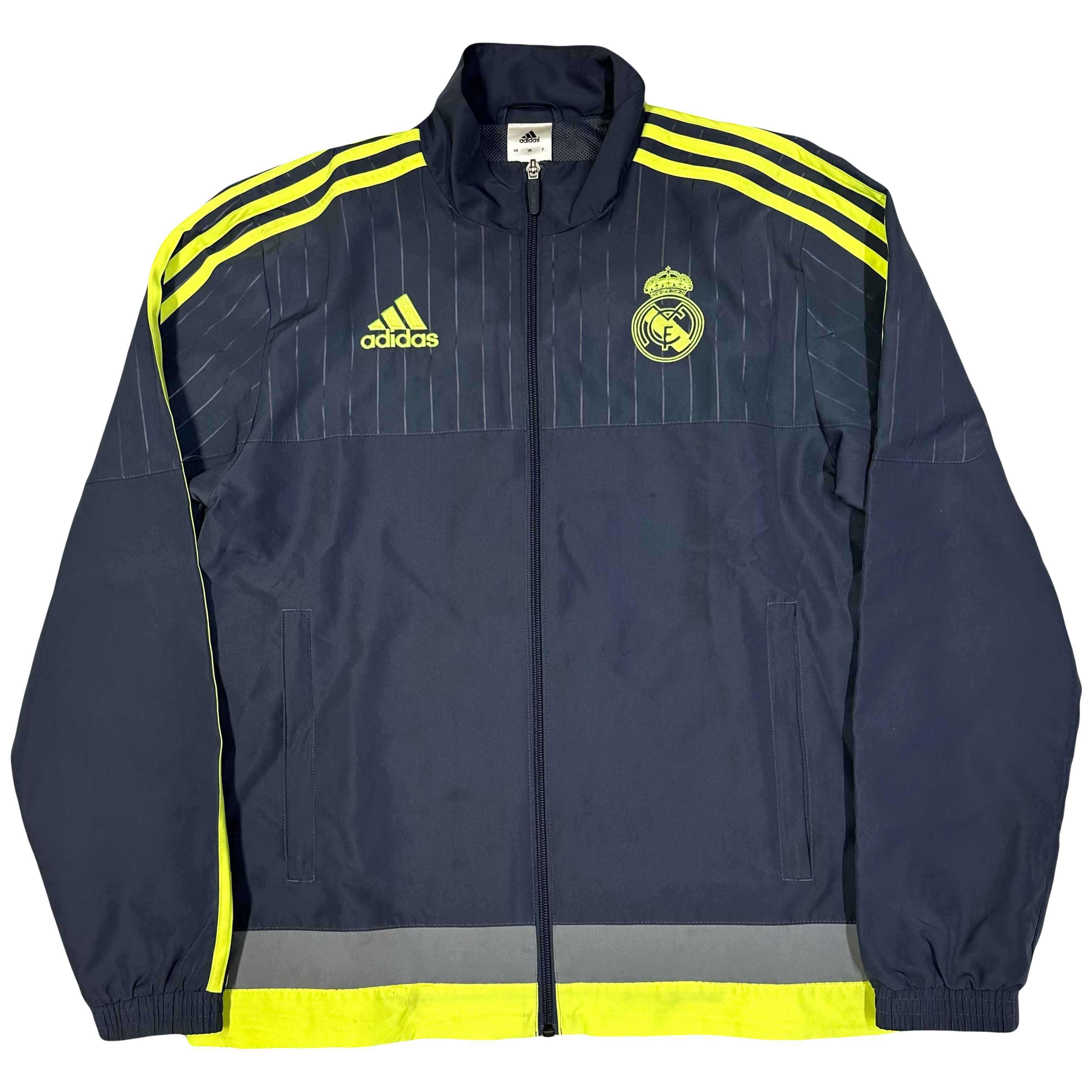 Adidas Real Madrid 2015/16 Tracksuit In Grey ( S )