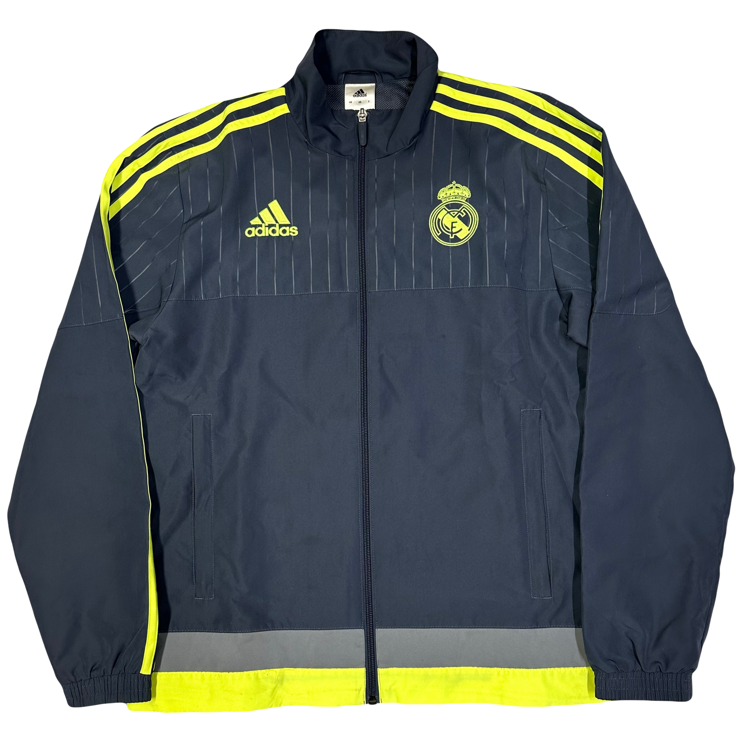 Adidas Real Madrid 2015/16 Tracksuit Top In Grey ( S )