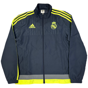 Adidas Real Madrid 2015/16 Tracksuit In Grey ( S )