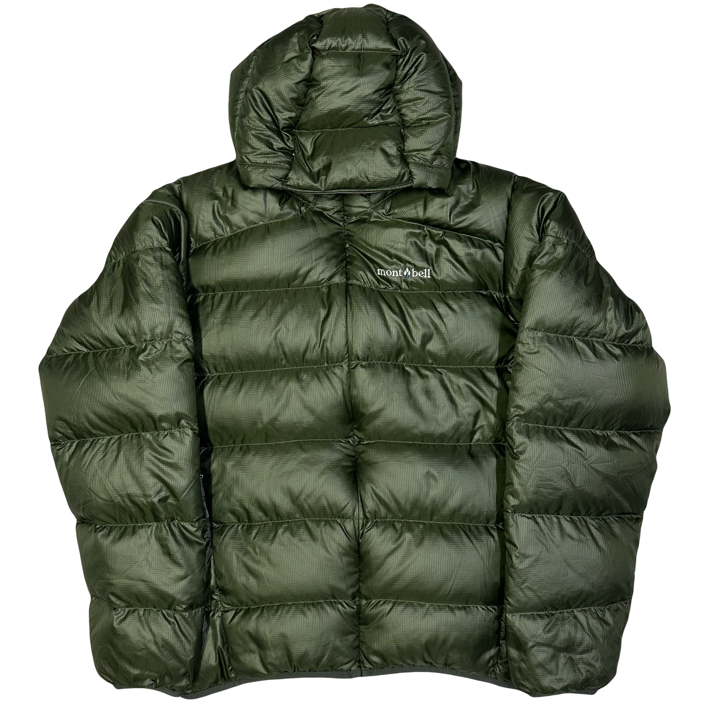 Montbell Light Alpine Puffer Jacket In Olive Green ( S )