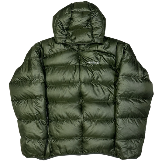 Montbell Light Alpine Puffer Jacket In Olive Green ( S )
