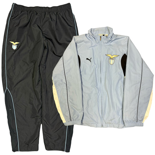 Puma Lazio 2006/07 Tracksuit In Baby Blue & Black ( L ) - 1036 Emporium