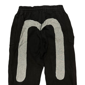 Evisu Joggers In Black With Grey Daicock ( XL )
