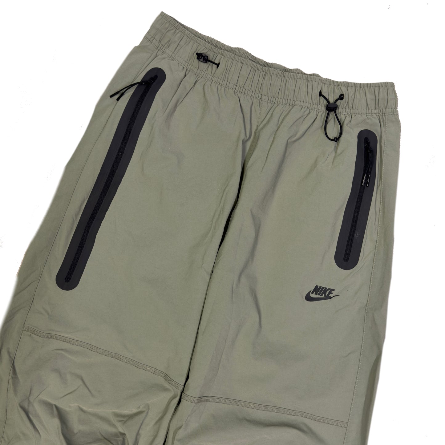 Nike Woven Tech Loose Fit Bottoms In Olive Green (M)