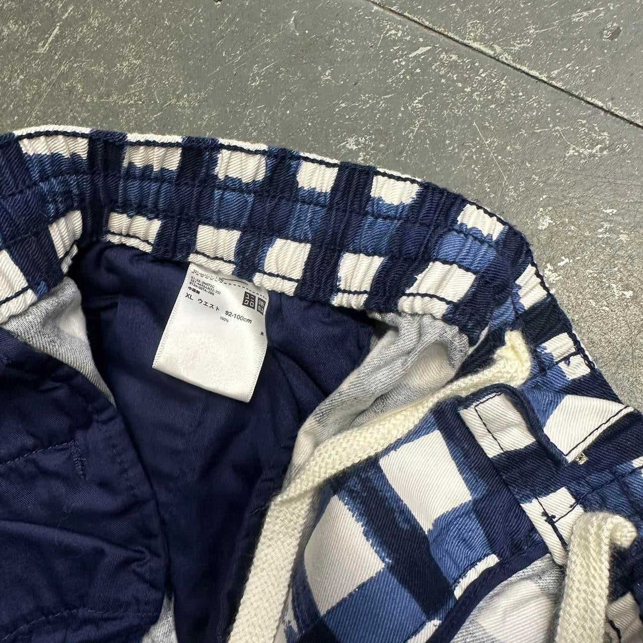 Uniqlo X Marni Wide Fit Check Shorts In Blue ( XL )