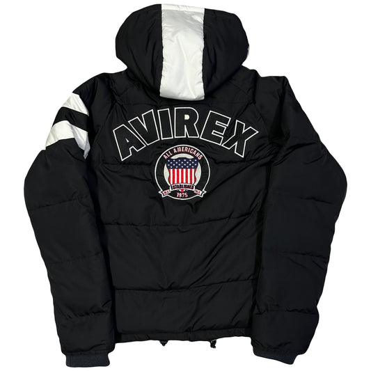 Avirex Spell Out Puffer Jacket In Black ( M )
