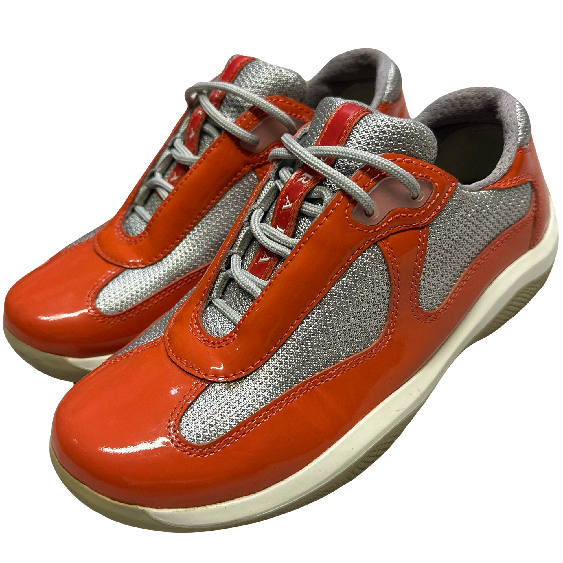 Prada America’s Cup Sneakers In Orange ( 4.5UK / 5.5US ) - 1036 Emporium