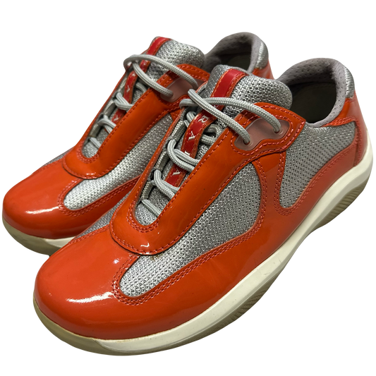 Prada America’s Cup Sneakers In Orange ( 4.5UK / 5.5US ) - 1036 Emporium
