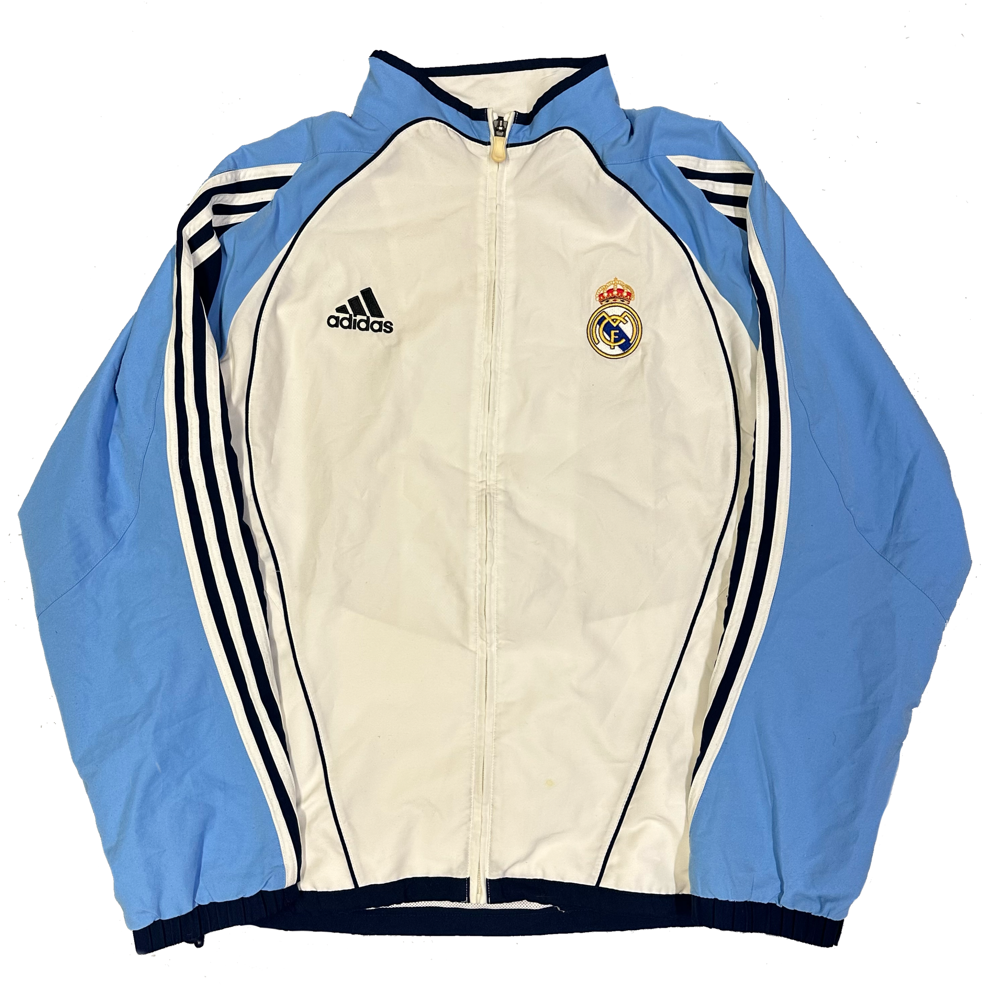 Adidas Real Madrid 2005/06 Tracksuit In Blue, White & Navy ( L ) - 1036 Emporium