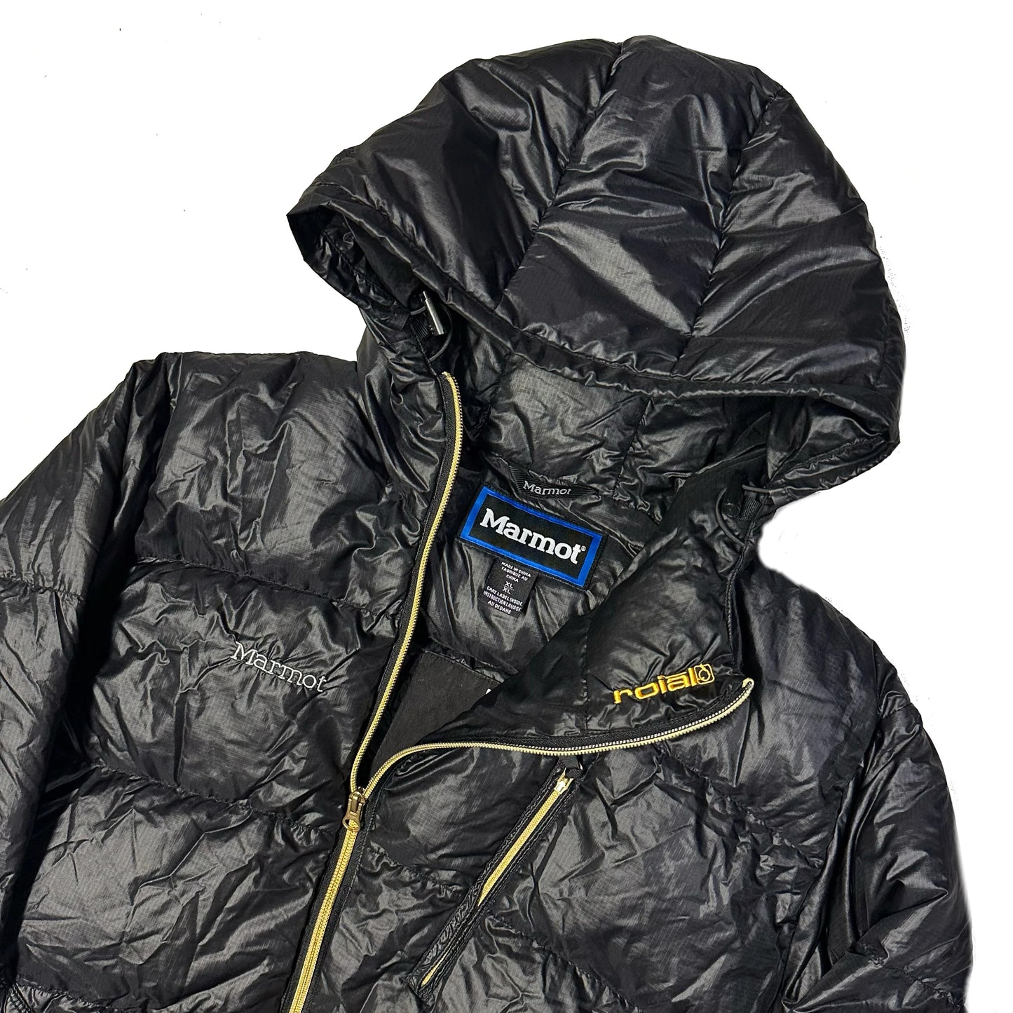 Marmot Asymmetrical Down Puffer Jacket In Black (XL)
