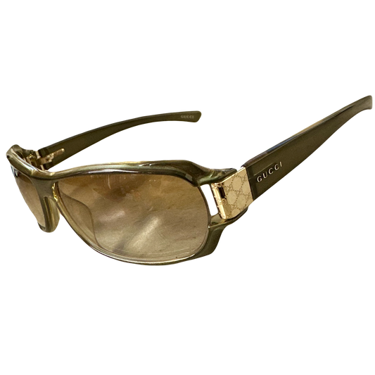 Gucci Monogram Sunglasses In Olive Green - 1036 Emporium