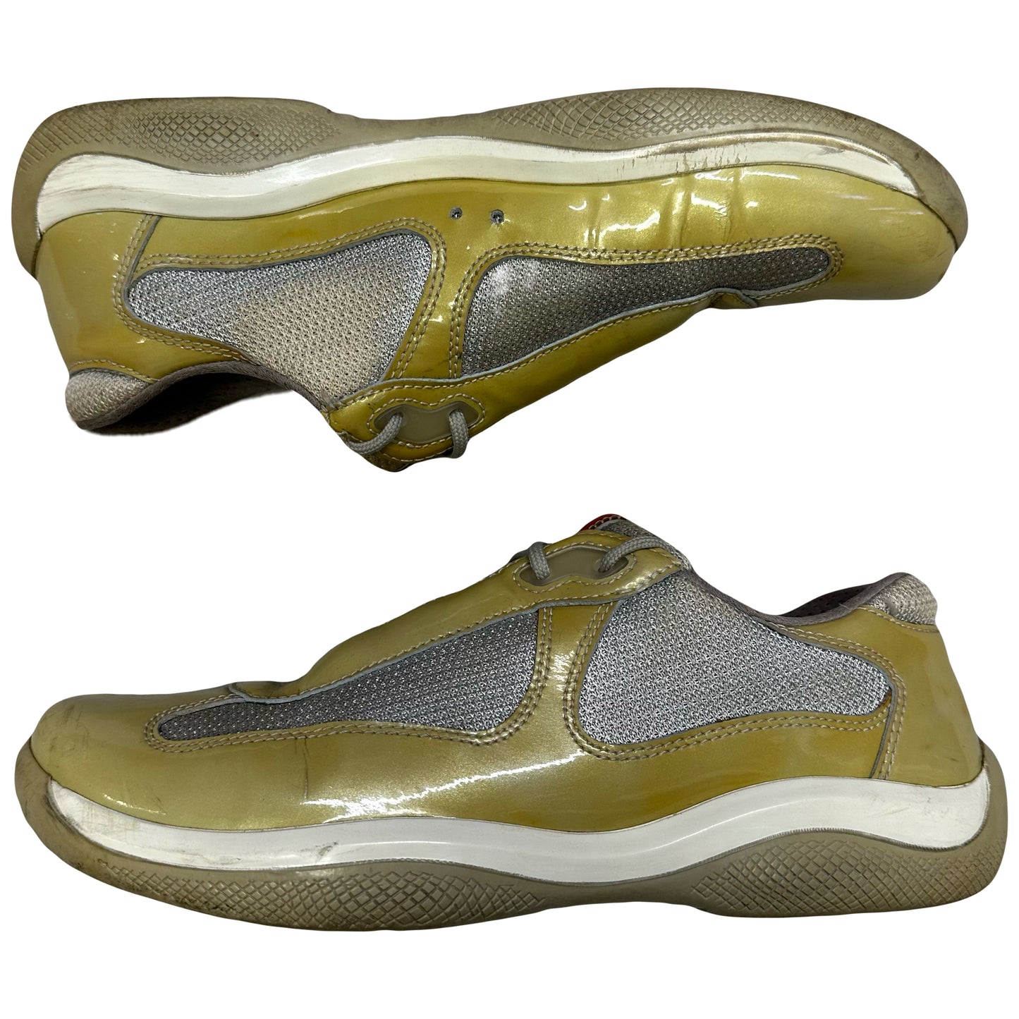 Prada America’s Cup Sneakers In Gold ( 7UK / 8US )