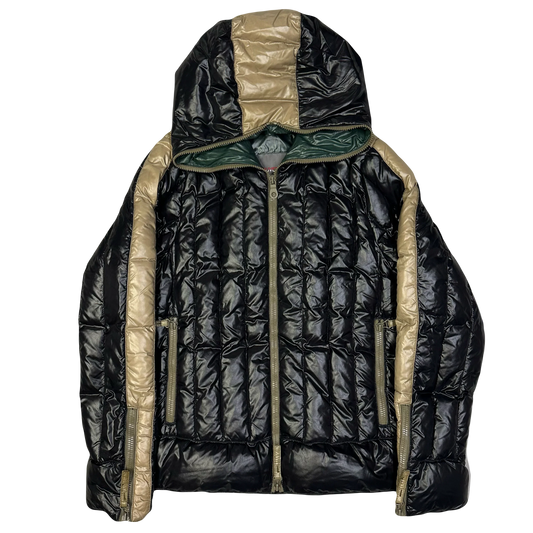 Duvetica Puffer Jacket In Black & Beige ( S )