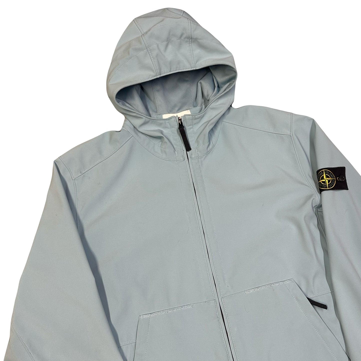 Stone Island Soft Shell Jacket In Baby Blue ( XXL )