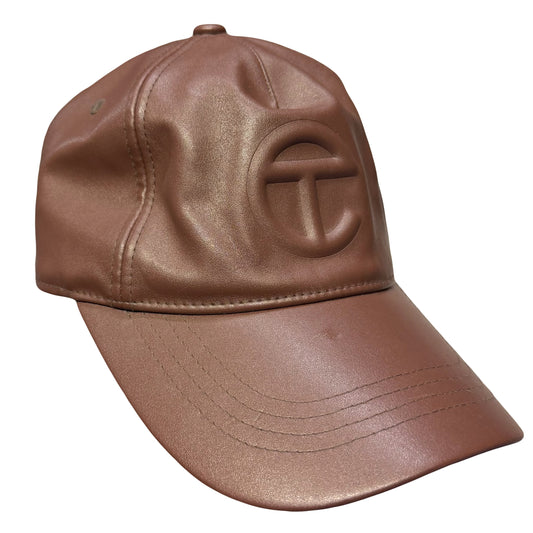 Telfar Embossed Leather Cap In Brown (OS)