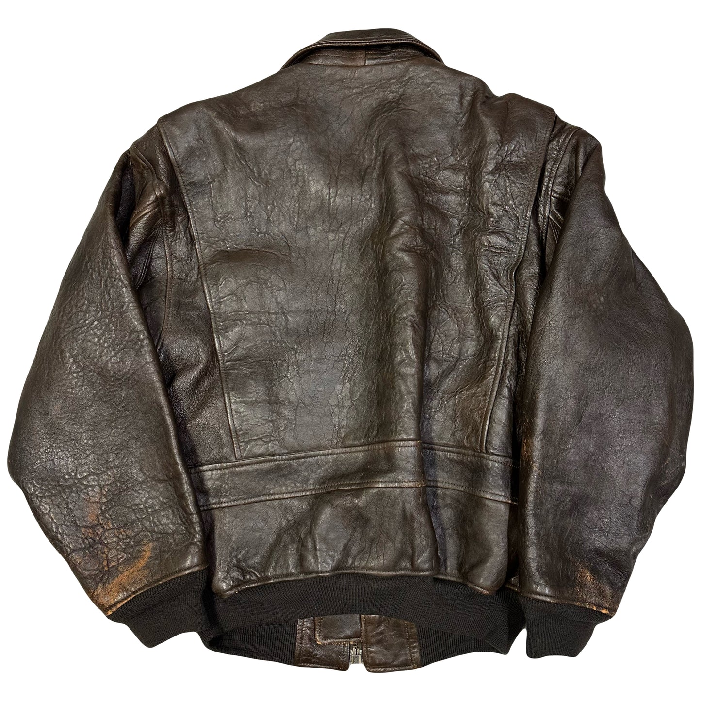 Avirex G-1 Leather Jacket In Brown ( M )