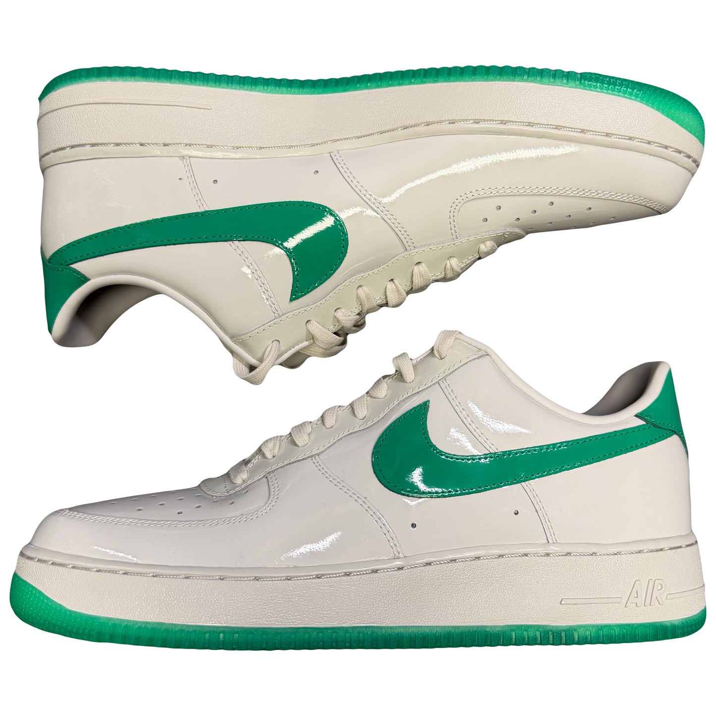 Nike Patent Air Force 1 In White & Green (11UK/12US)
