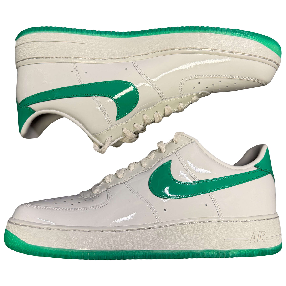 Nike Patent Air Force 1 In White & Green (11UK/12US)