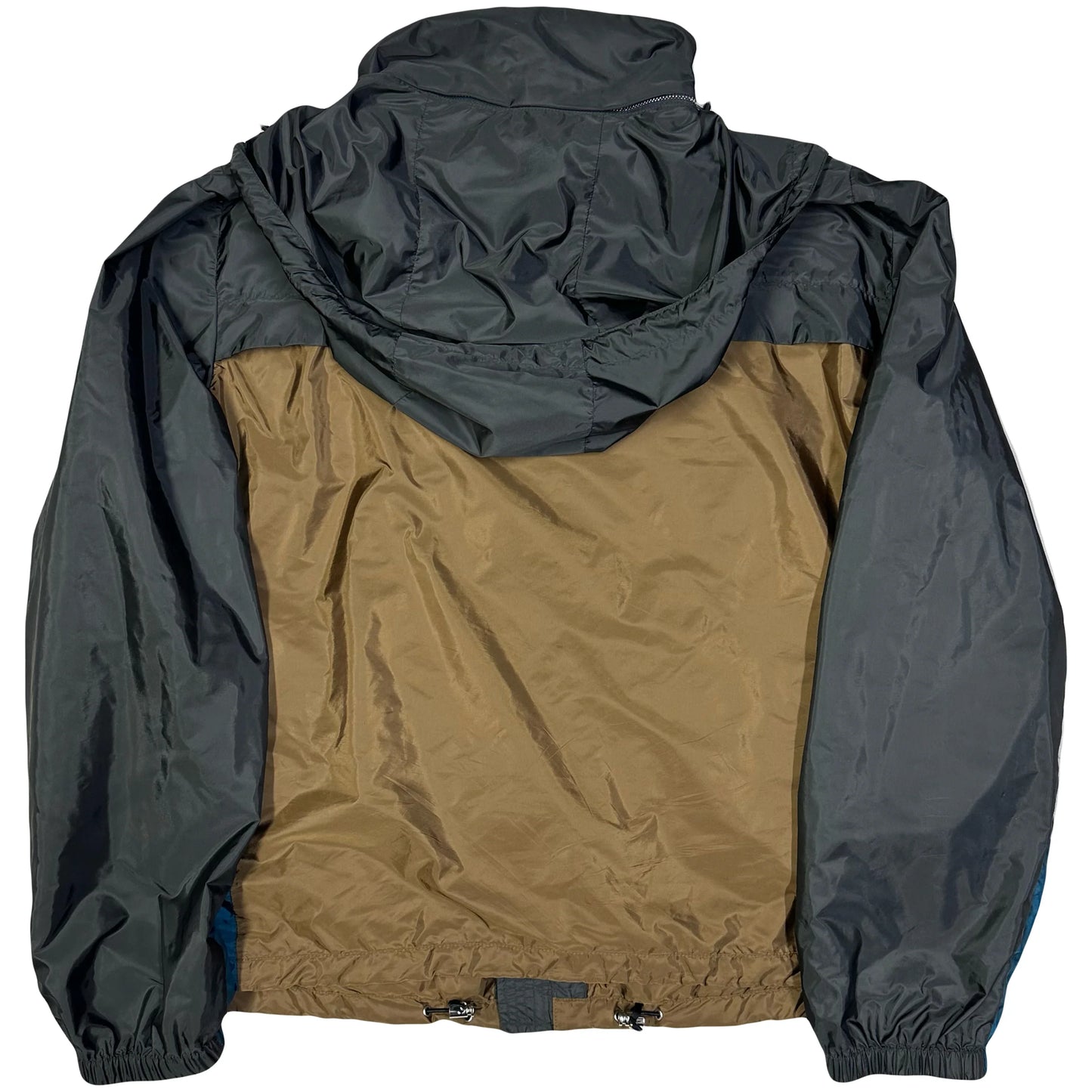 Prada Jacket In Black, Brown & Blue (XL)