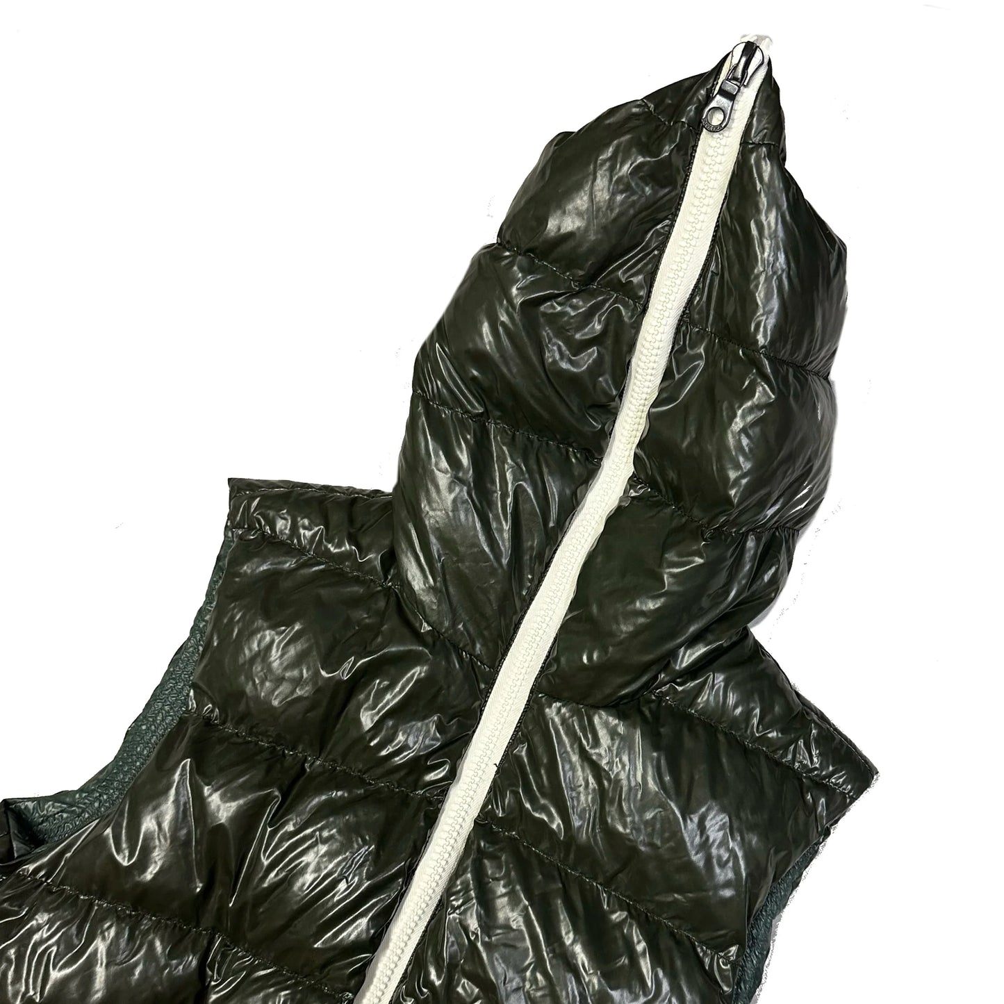 Duvetica Hooded Puffer Gilet In Dark Green (M)