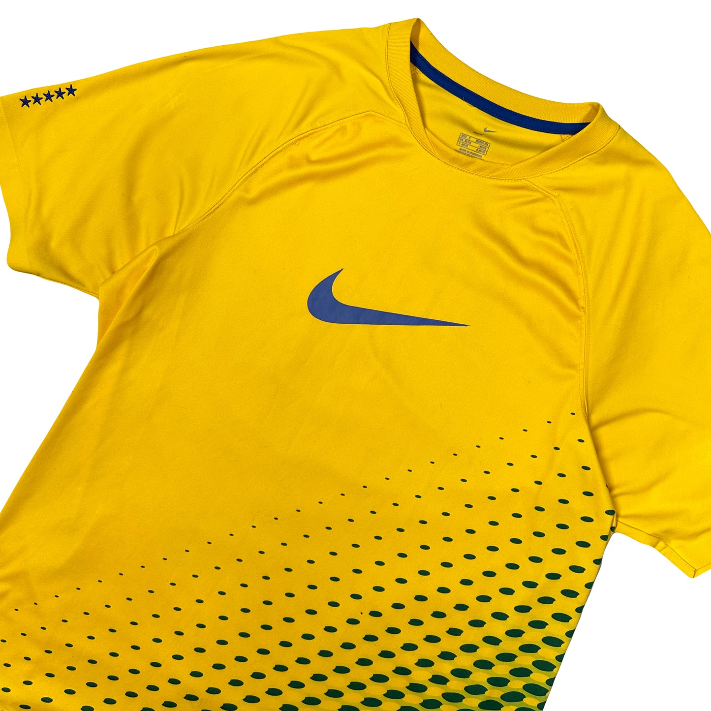 Nike Brazil 2000s Shirt In Yellow & Green ( S )