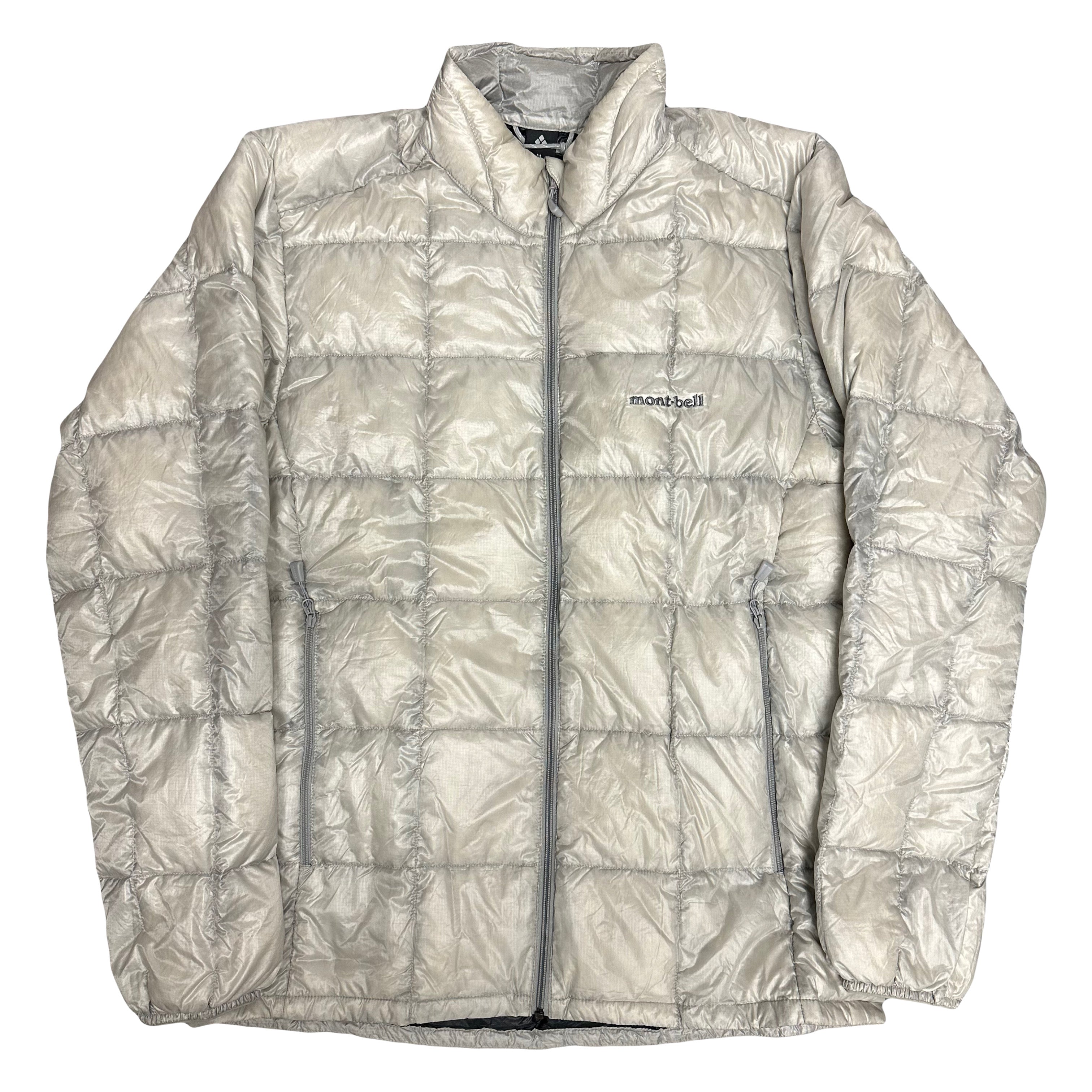 Montbell Square Stitch Down Puffer Jacket In Silver / Grey ( M )