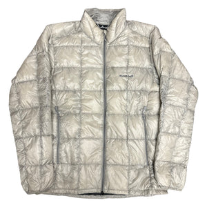 Montbell Square Stitch Down Puffer Jacket In Silver / Grey ( M )