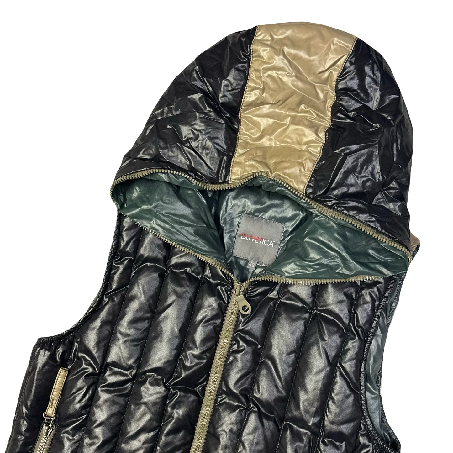 Duvetica Hooded Puffer Gilet In Black (M)