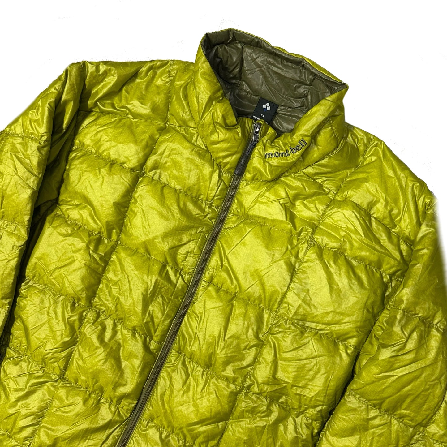 Montbell Square Stitch Superior Down Puffer Jacket In Lime Green ( M )