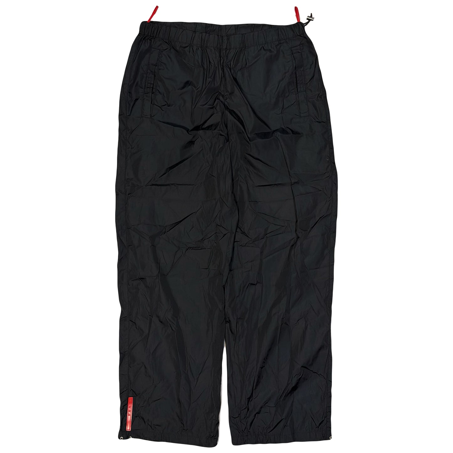 Prada Sort Nylon Trousers In Black (W32)