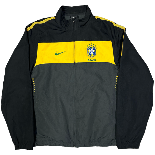 Nike Brazil 2010/11 Tracksuit Top In Black ( L )