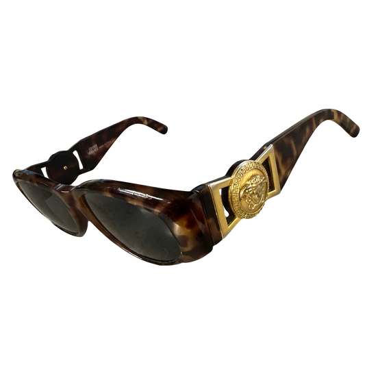 Versace 90s Medusa Head Sunglasses In Tortoise - 1036 Emporium