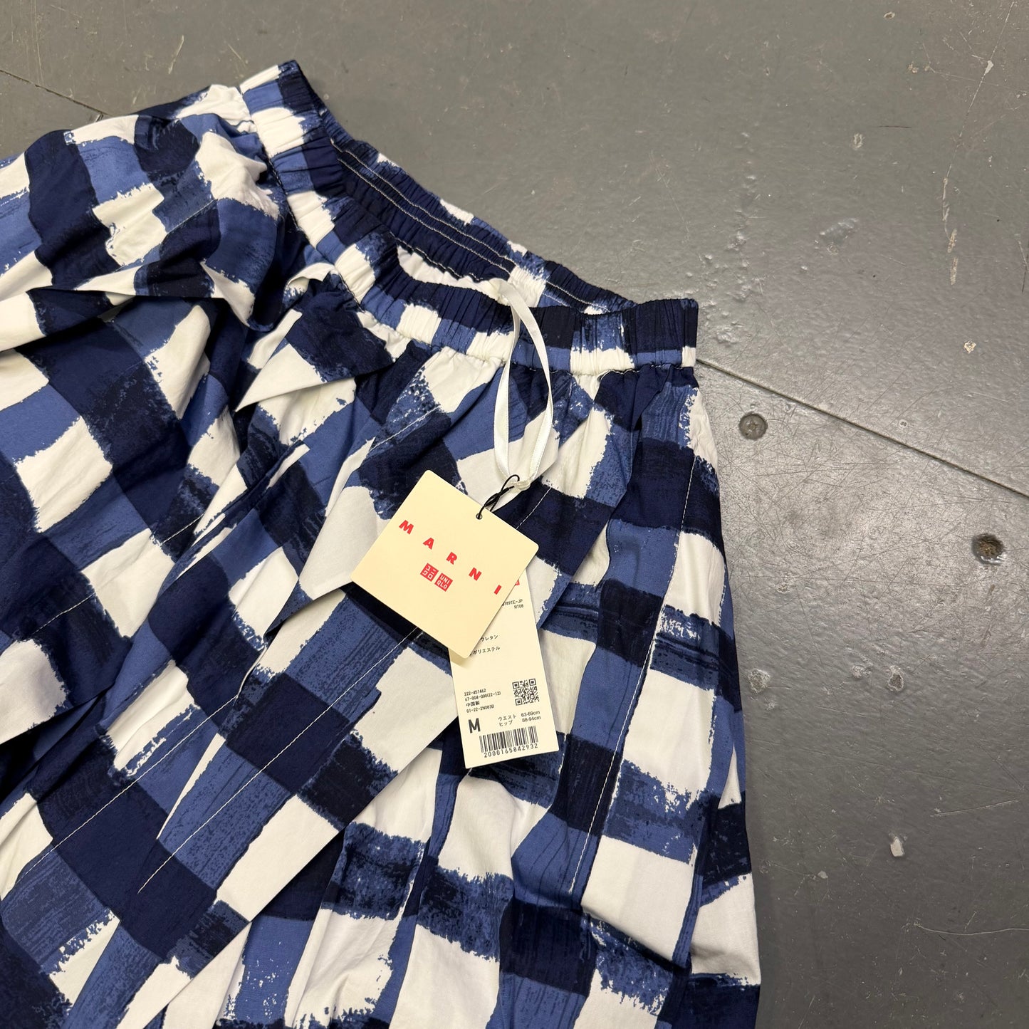 Uniqlo X Marni Checkered Skirt In Blue (M)