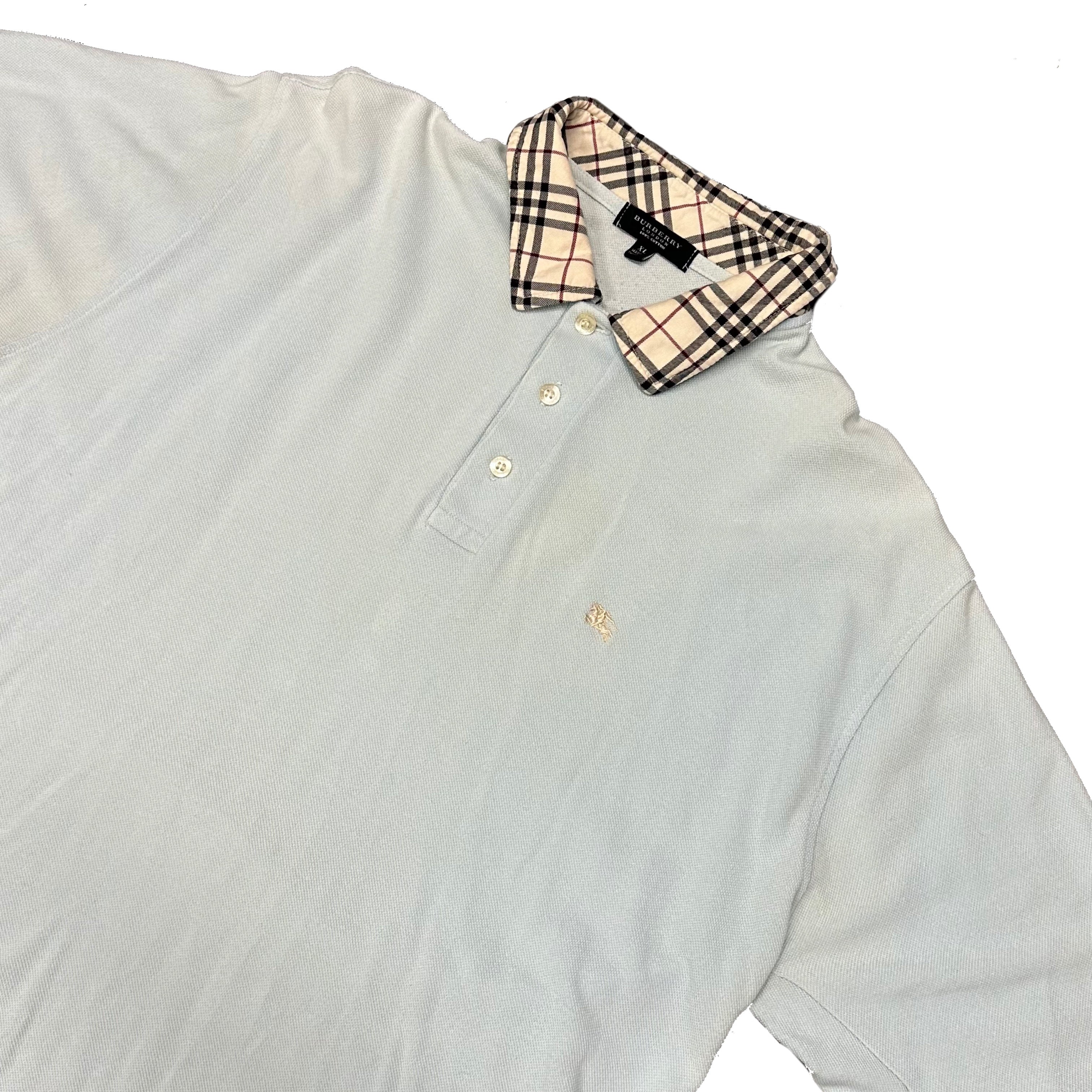Burberry Polo In Baby Blue ( XL )