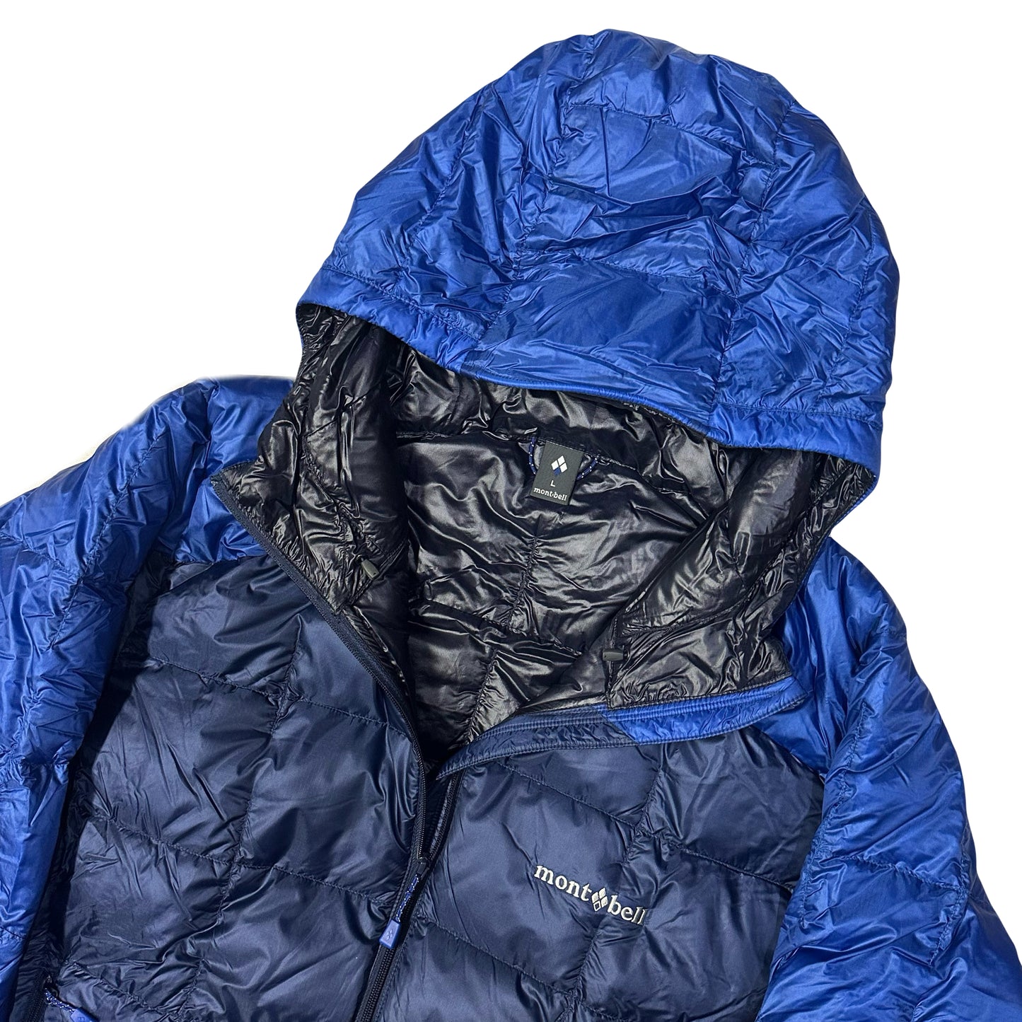Montbell Superior Down Parka Puffer Jacket In Navy & Blue ( L )