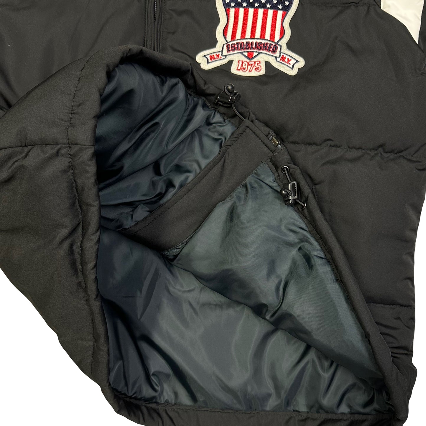Avirex Spell Out Puffer Jacket In Black ( M )