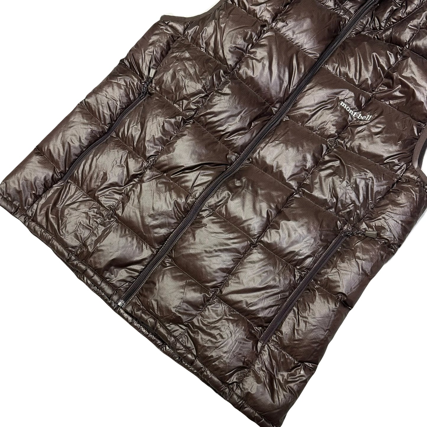 Montbell Superior Down Puffer Gilet In Brown ( XL )