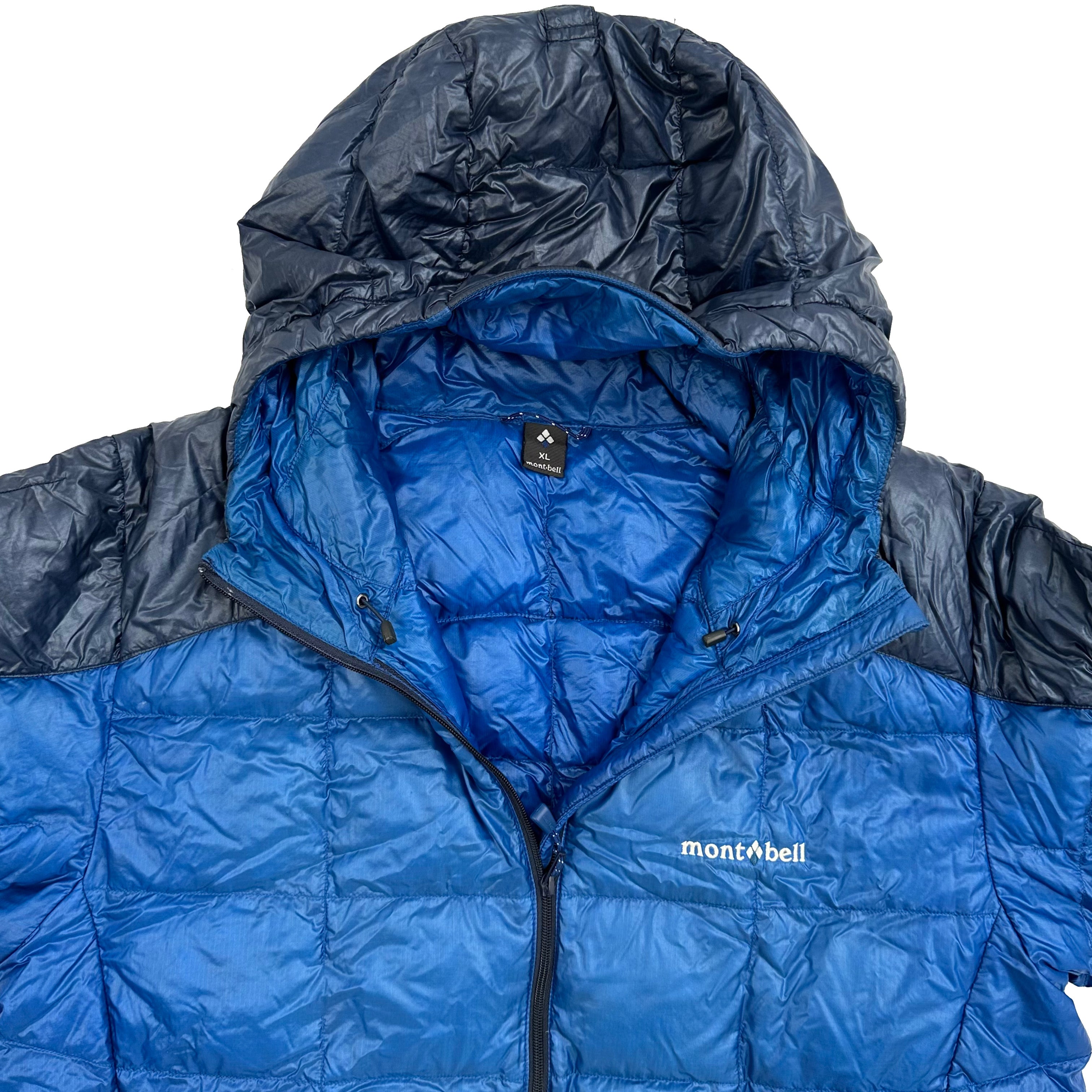 Montbell Two Tone Square Stitch Down Puffer Jacket In Blue ( XL )