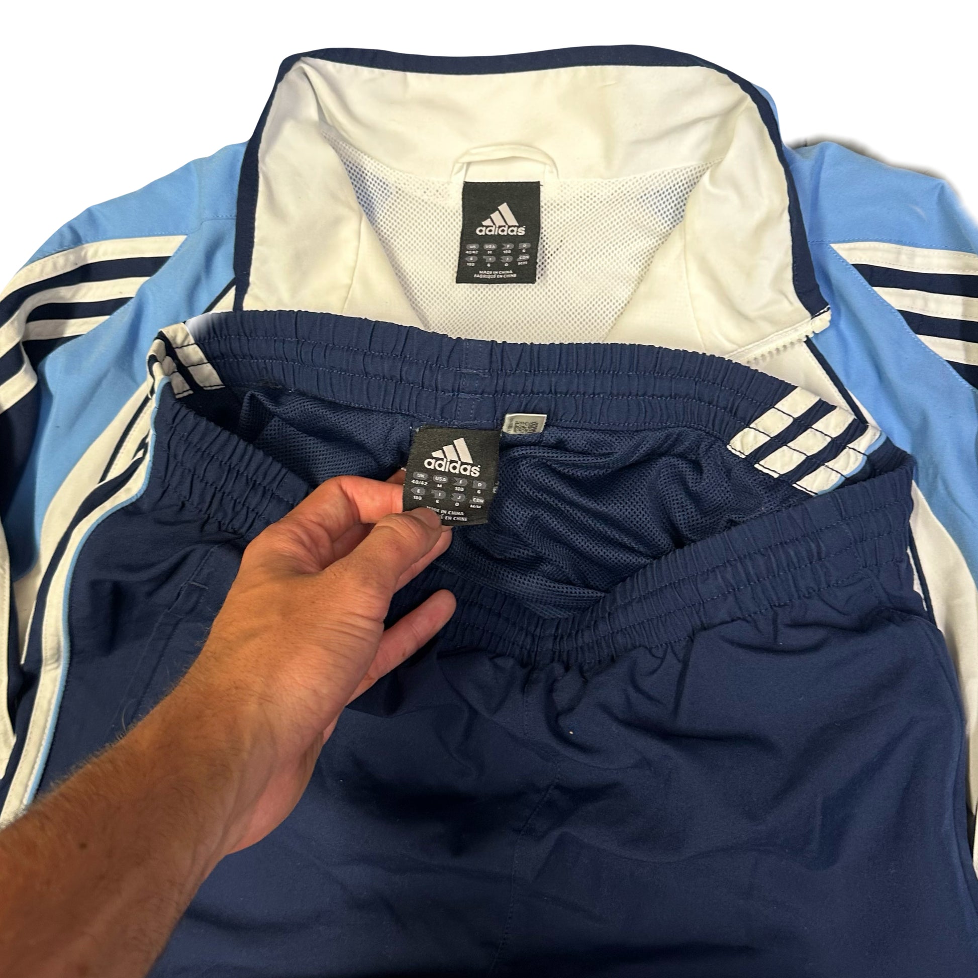 Adidas Real Madrid 2005/06 Tracksuit In Blue, White & Navy ( L ) - 1036 Emporium