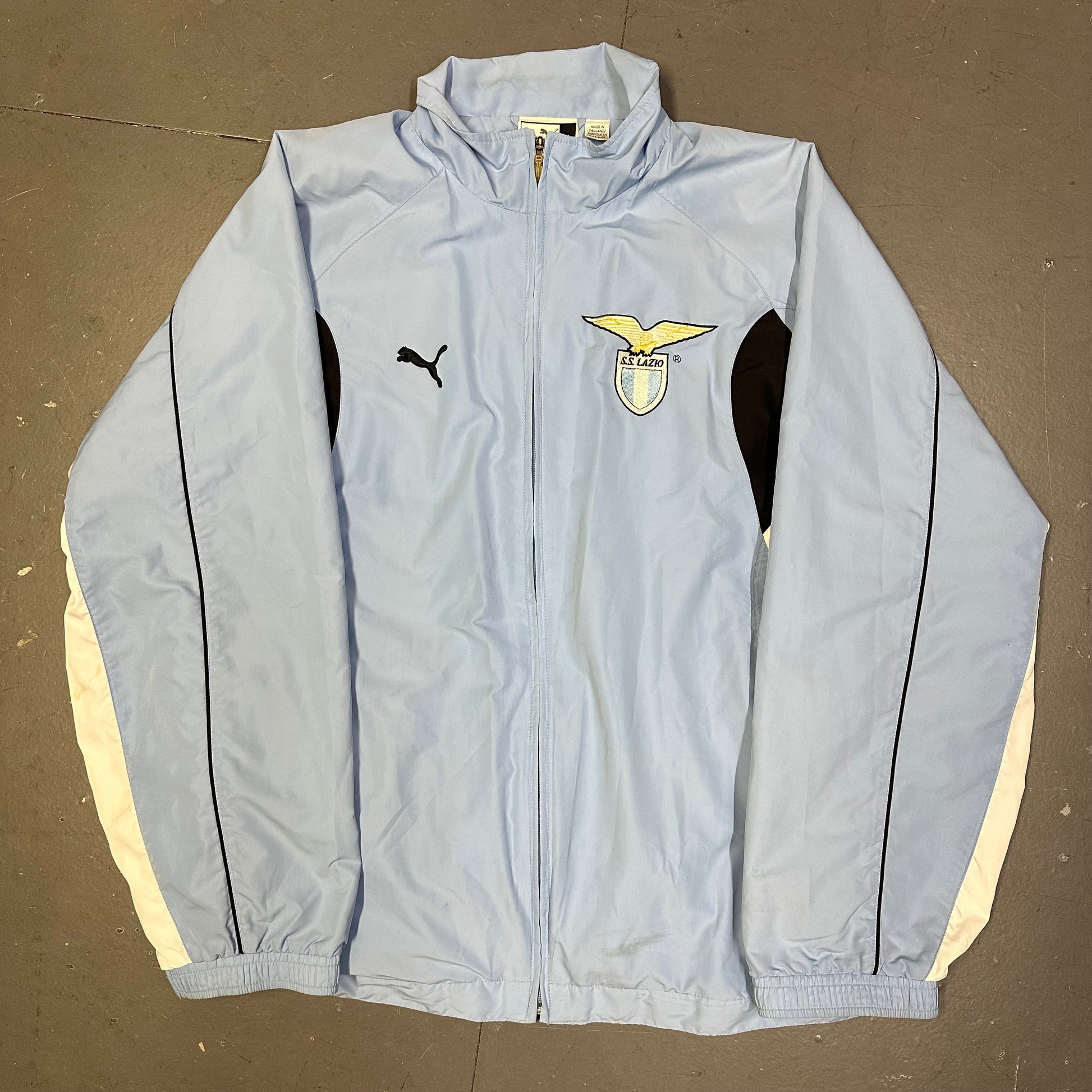 Puma Lazio 2006/07 Tracksuit In Baby Blue & Black ( L ) - 1036 Emporium
