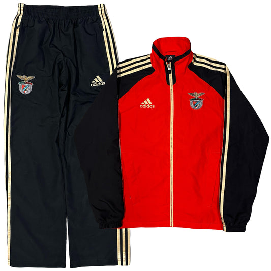 Adidas 2009/10 Benfica Tracksuit In Red & Black ( S ) - 1036 Emporium