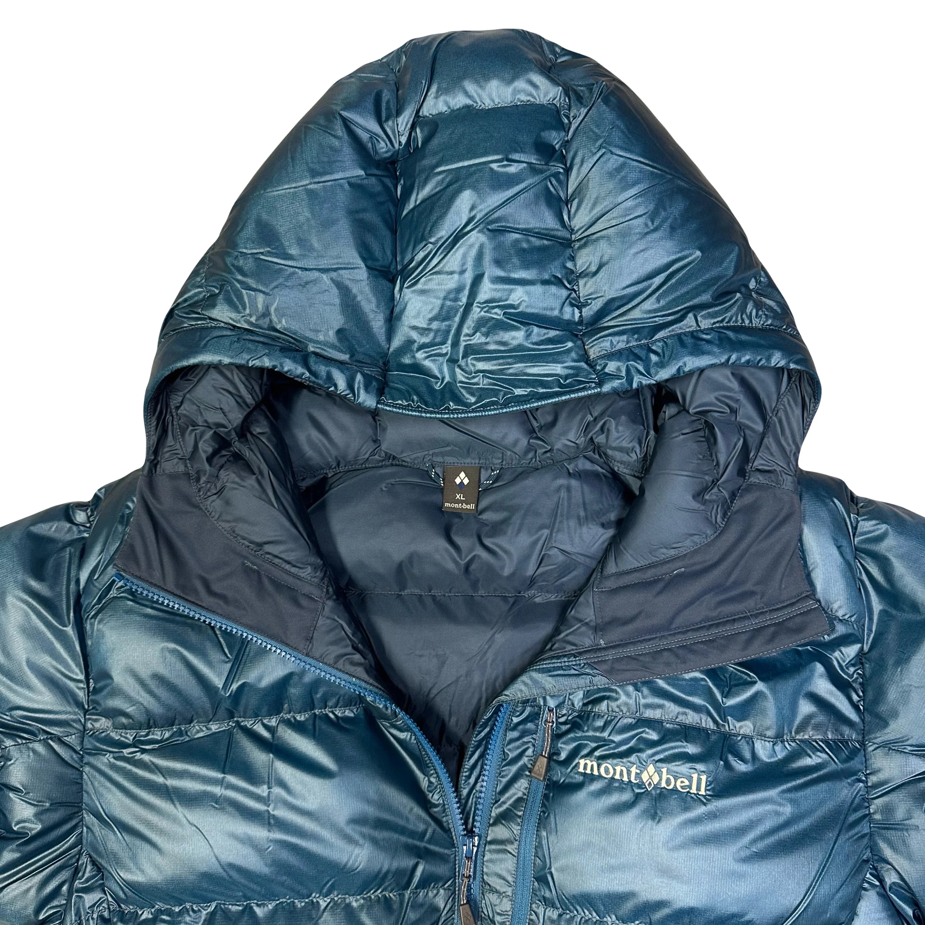 Montbell Alpine Down Parka Puffer Jacket in Blue (XL) | 1036 Emporium