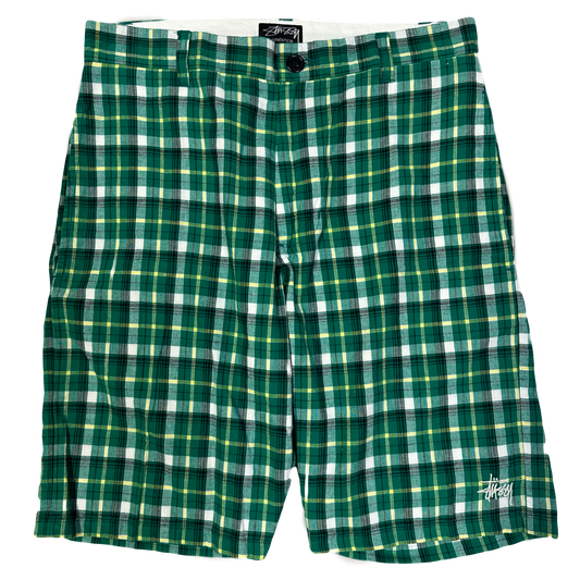 Stüssy Plaid Shorts In Green ( W29 )