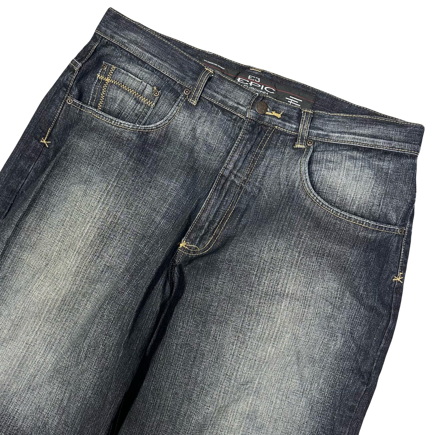 Baggy Denim Jorts In Dark Navy (W36)