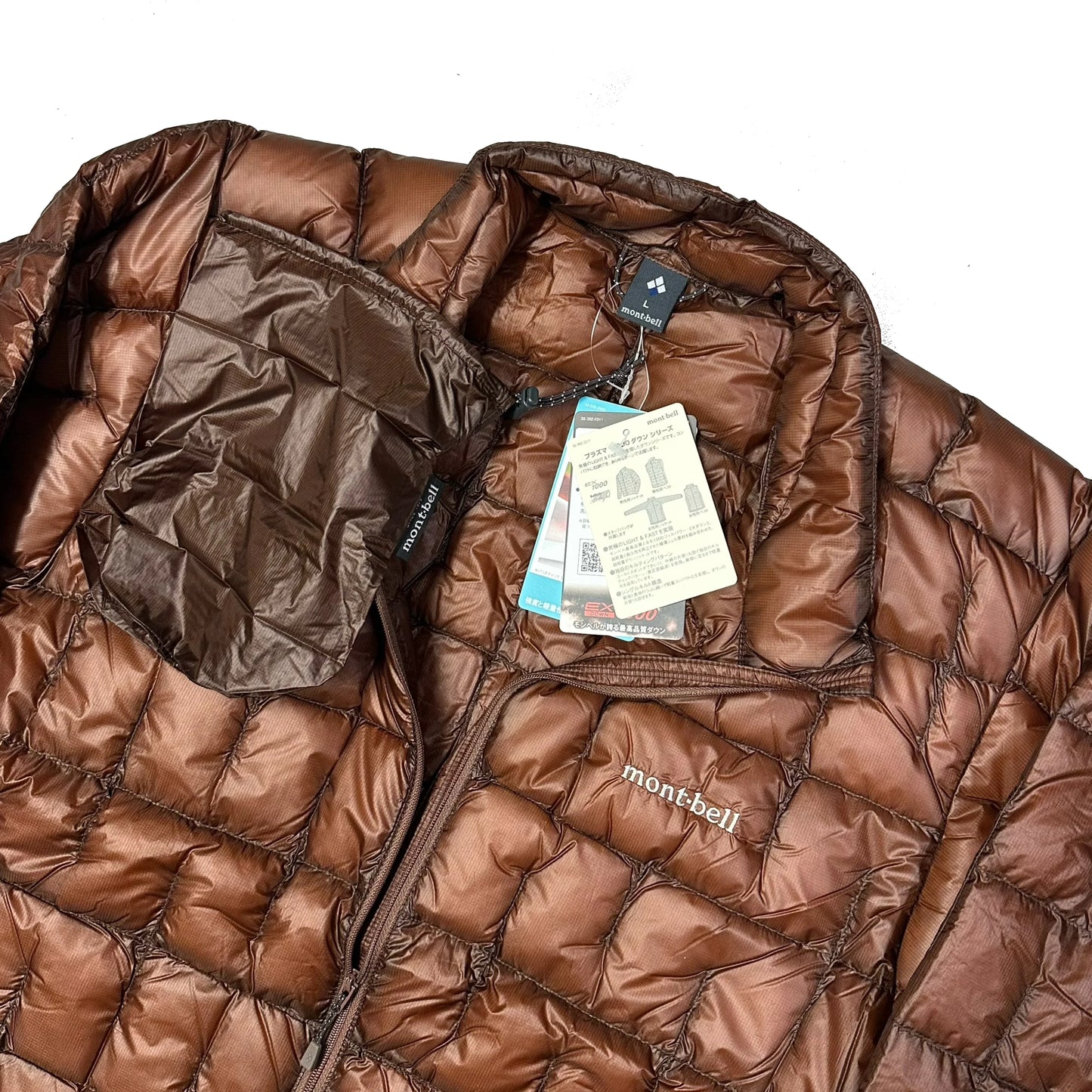 Montbell Plasma 1000 Alpine Down Parka Puffer Jacket In Brown ( L )