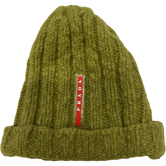 Prada Beanie In Olive Green ( OS )