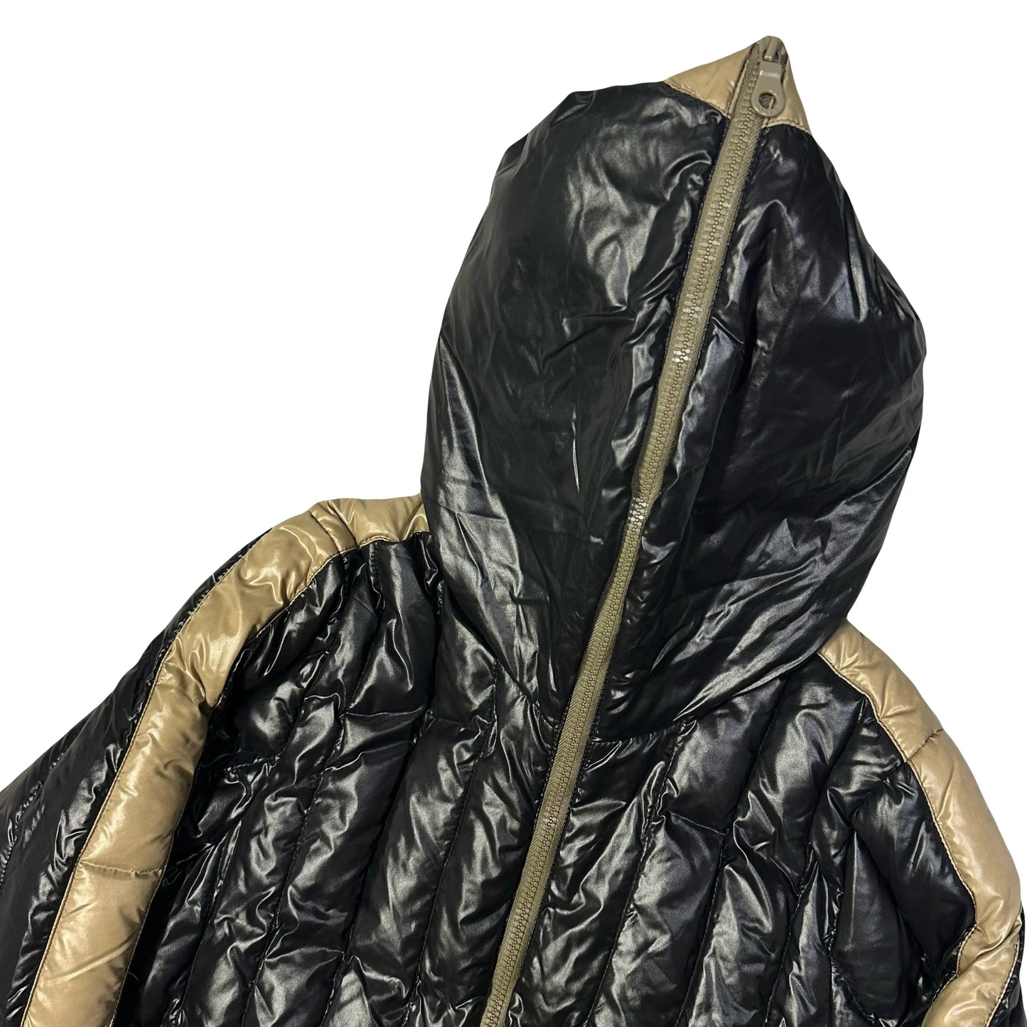 Duvetica Puffer Jacket In Black & Beige ( S )