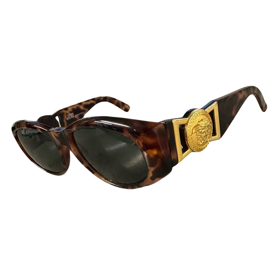 Versace 90s Medusa Head Sunglasses In Tortoise - 1036 Emporium