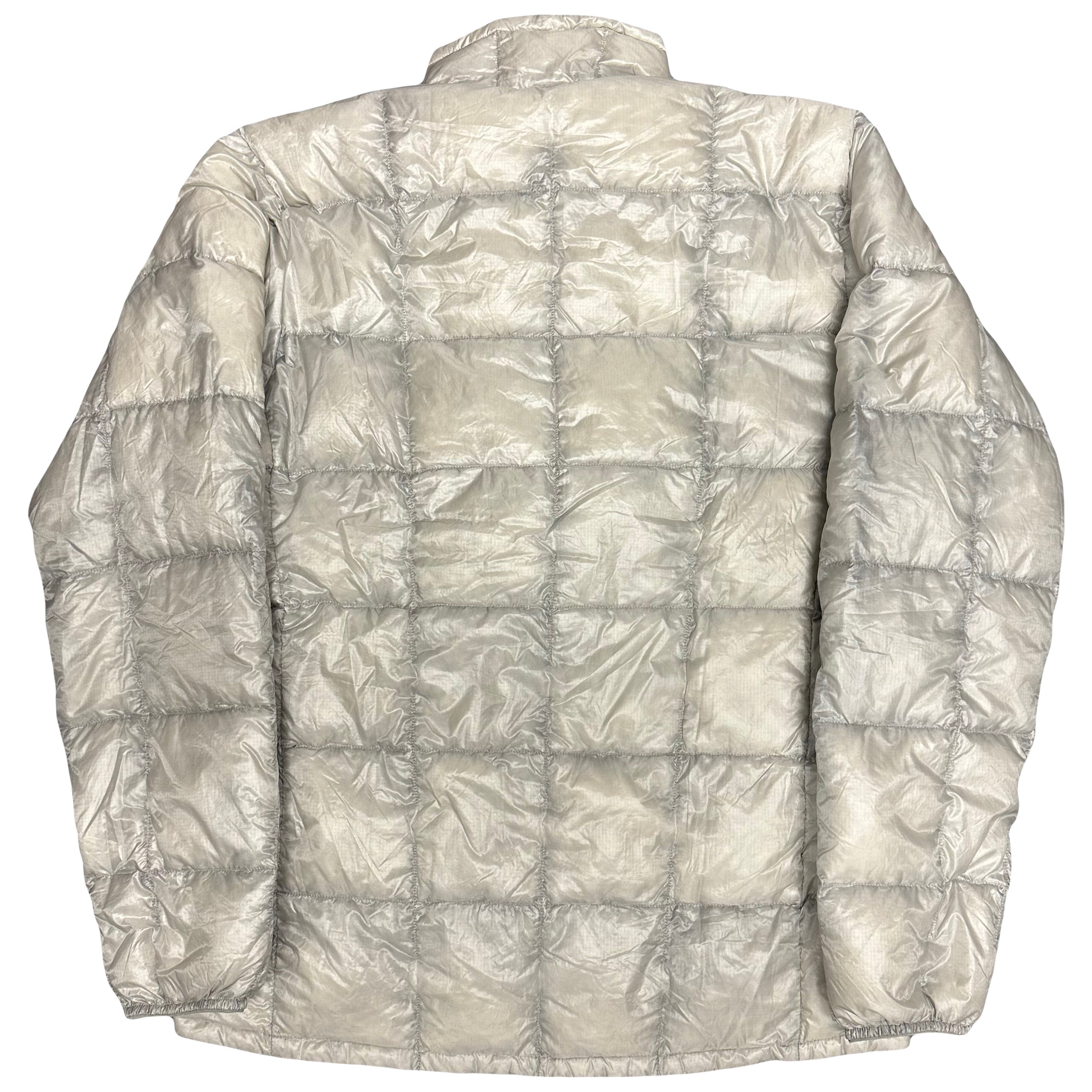 Montbell Square Stitch Down Puffer Jacket In Silver / Grey ( M )